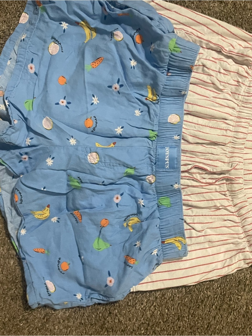 Blue Fruit-Print Women’s Pajama Shorts by NOSTINN